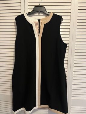 Black and White Sleeveless Dress